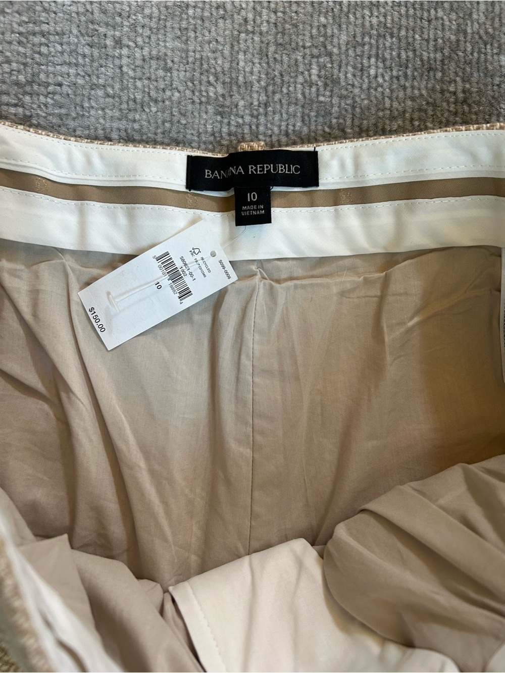 NWT Banana Republic Norfolk Wide-Leg High-Rise Linen-Cotton Pants, Size 10 - Picture 9 of 16